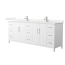 Elan 84" Free Standing Double Basin Vanity Set with Cabinet and Cultured Marble Vanity Top - image 9