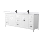 Elan 84" Free Standing Double Basin Vanity Set with Cabinet and Cultured Marble Vanity Top - image 10