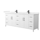 Elan 84" Free Standing Double Basin Vanity Set with Cabinet and Cultured Marble Vanity Top - image 11