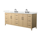Elan 84" Free Standing Double Basin Vanity Set with Cabinet and Quartz Vanity Top - image 1