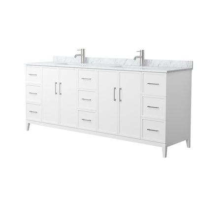 Elan 84" Free Standing Double Basin Vanity Set with Cabinet and Marble Vanity Top - image 1