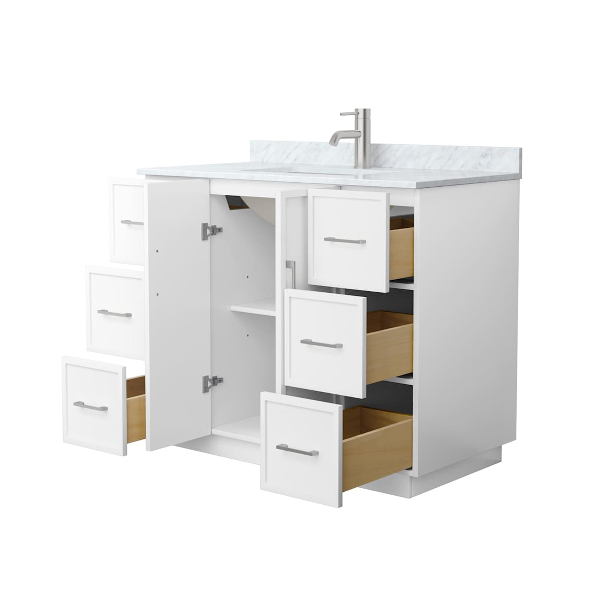Elan TK 42" Free Standing Single Basin Vanity Set with Cabinet and Marble Vanity Top