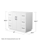 Elan TK 42" Single Free Standing Vanity Cabinet Only - Less Vanity Top - image 8