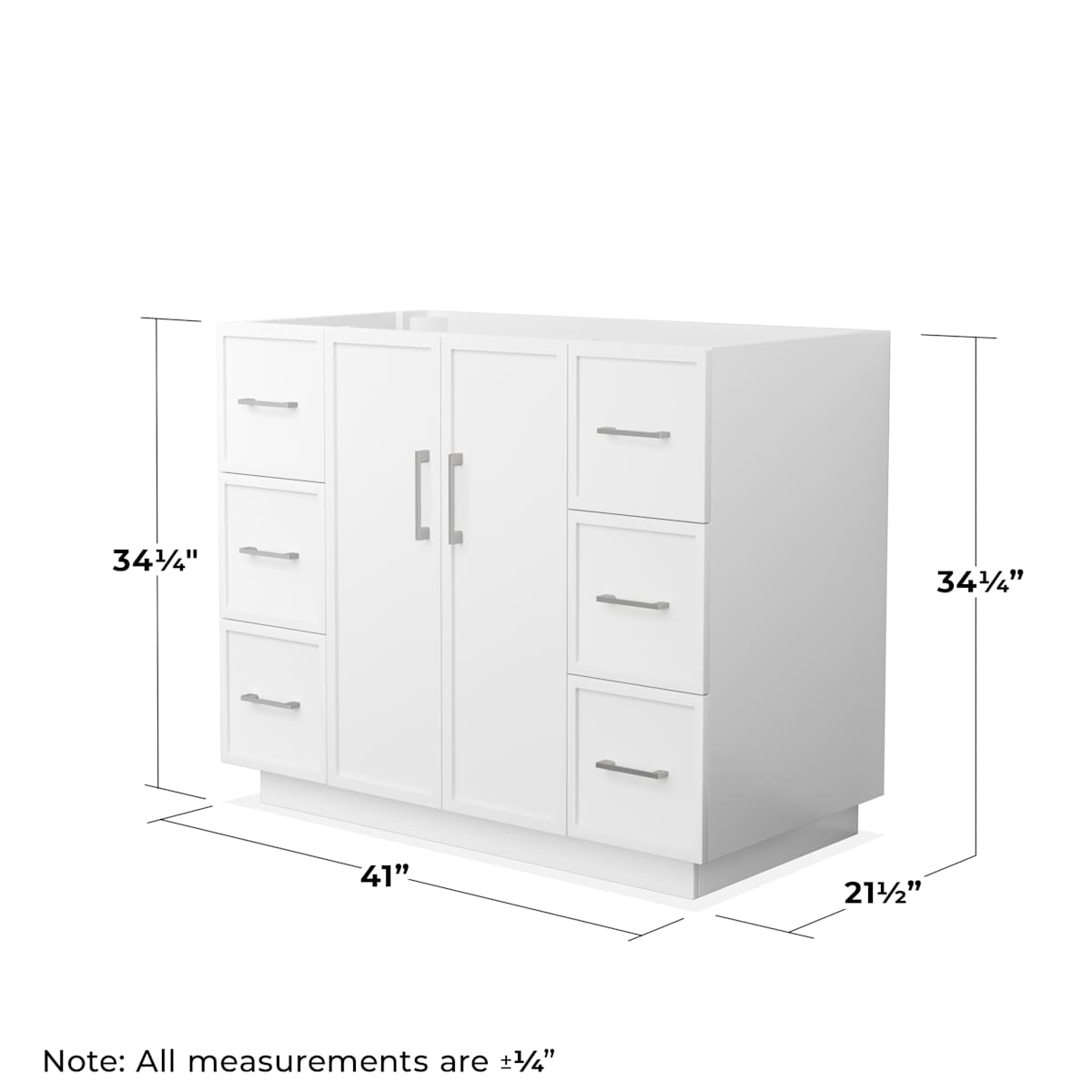 Elan TK 42" Single Free Standing Vanity Cabinet Only - Less Vanity Top