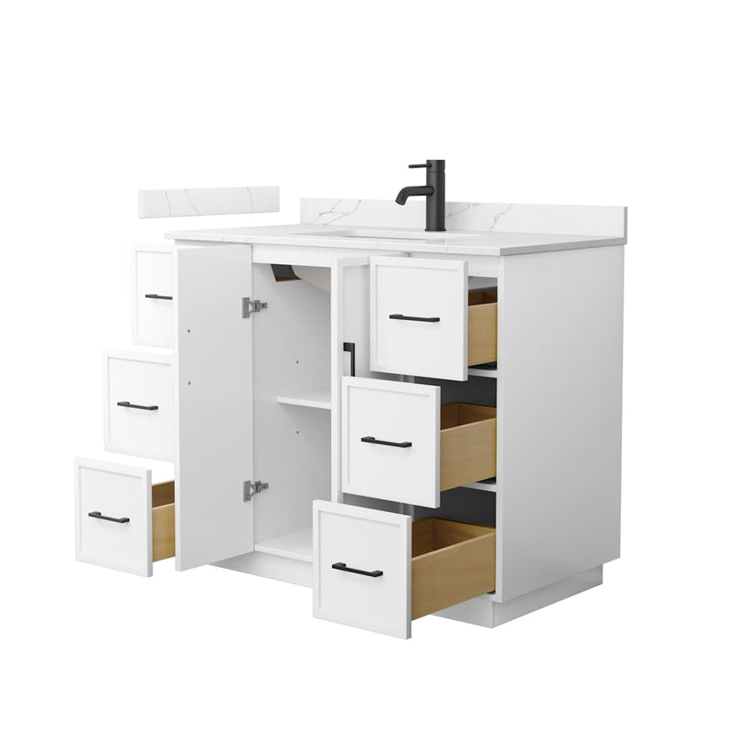 Elan TK 42" Free Standing Single Basin Vanity Set with Cabinet and Quartz Vanity Top - image 11