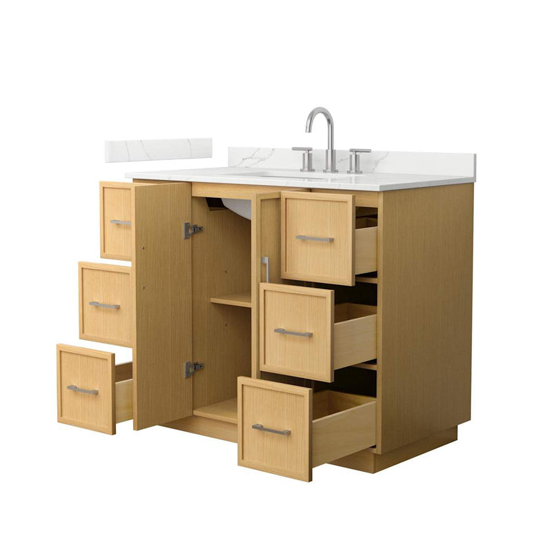 Elan TK 42" Free Standing Single Basin Vanity Set with Cabinet and Quartz Vanity Top - image 13