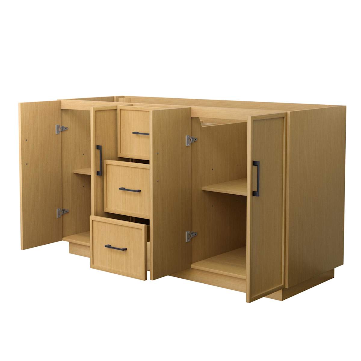 Elan TK 60" Double Free Standing Vanity Cabinet Only - Less Vanity Top
