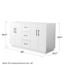 Elan TK 60" Double Free Standing Vanity Cabinet Only - Less Vanity Top - image 3