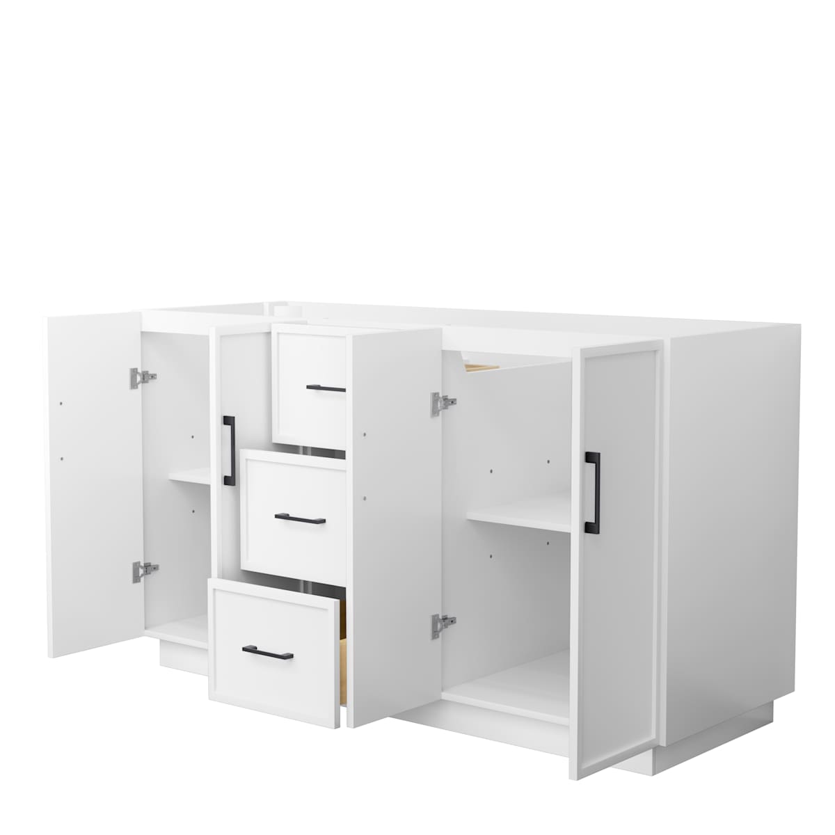 Elan TK 60" Double Free Standing Vanity Cabinet Only - Less Vanity Top