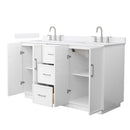 Elan TK 60" Free Standing Double Basin Vanity Set with Cabinet and Quartz Vanity Top - image 8