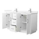 Elan TK 60" Free Standing Double Basin Vanity Set with Cabinet and Cultured Marble Vanity Top - image 7