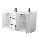 Elan TK 60" Free Standing Double Basin Vanity Set with Cabinet and Cultured Marble Vanity Top - image 9