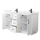 Elan TK 60" Free Standing Double Basin Vanity Set with Cabinet and Cultured Marble Vanity Top - image 10