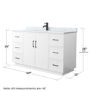 Elan TK 60" Free Standing Single Basin Vanity Set with Cabinet and Marble Vanity Top - image 4