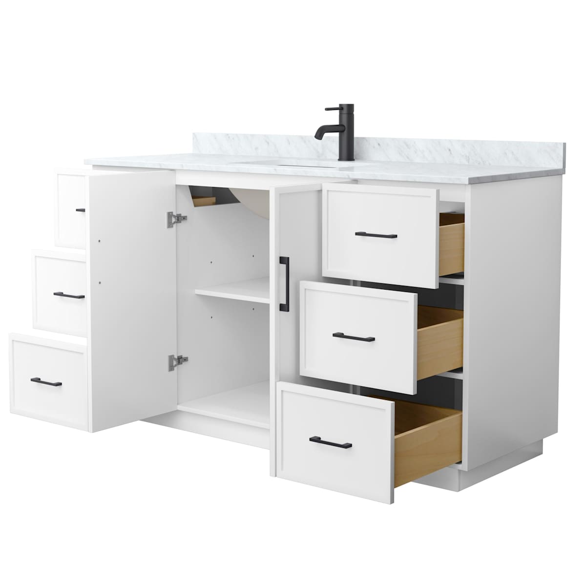 Elan TK 60" Free Standing Single Basin Vanity Set with Cabinet and Marble Vanity Top