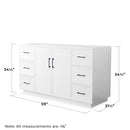 Elan TK 60" Single Free Standing Vanity Cabinet Only - Less Vanity Top - image 8