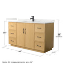 Elan TK 60" Free Standing Single Basin Vanity Set with Cabinet and Quartz Vanity Top - image 4