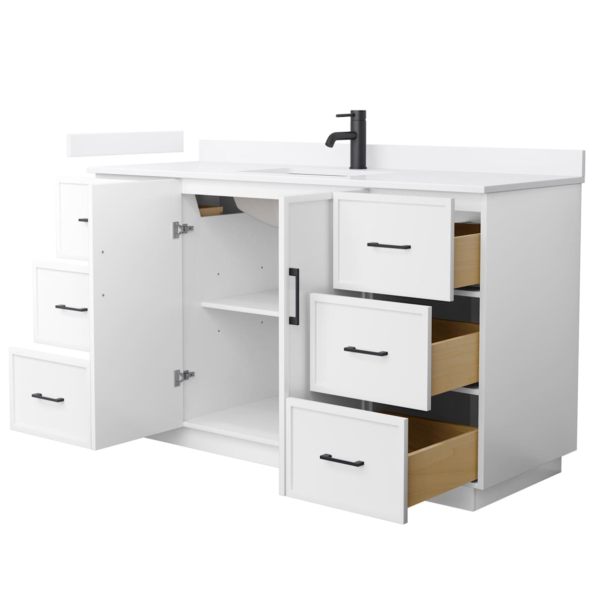 Elan TK 60" Free Standing Single Basin Vanity Set with Cabinet and Quartz Vanity Top - image 10