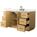Elan TK 60" Free Standing Single Basin Vanity Set with Cabinet and Quartz Vanity Top - image 2
