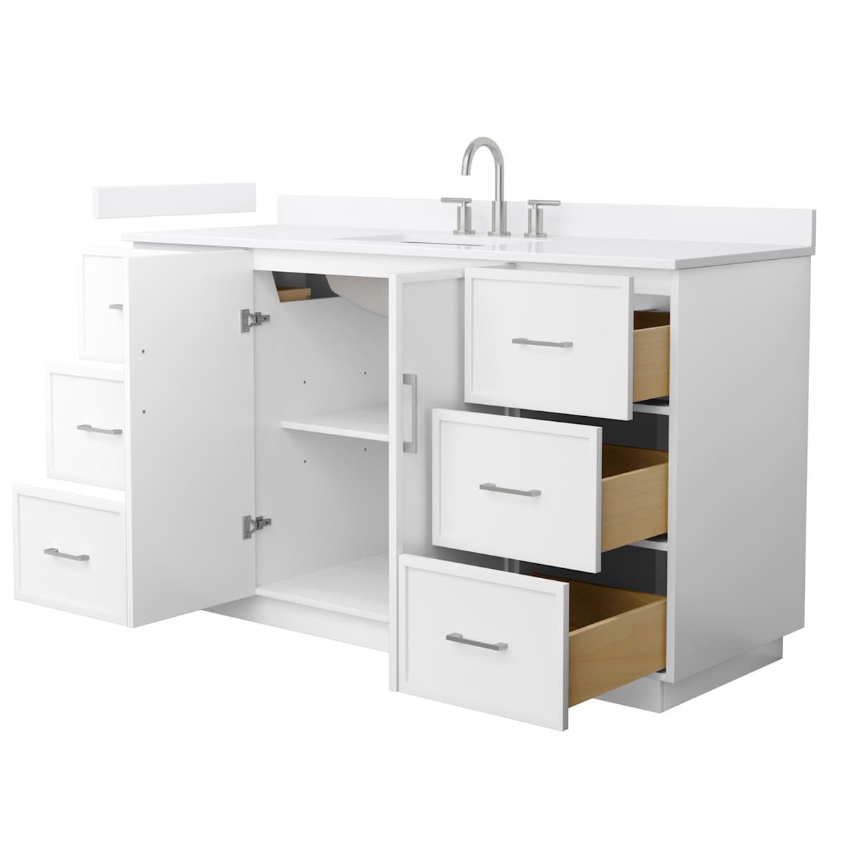 Elan TK 60" Free Standing Single Basin Vanity Set with Cabinet and Quartz Vanity Top