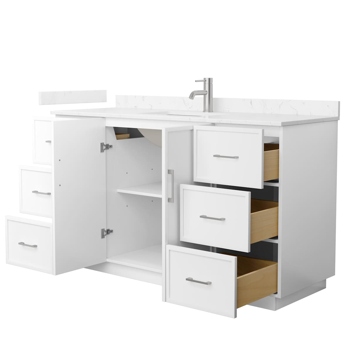Elan TK 60" Free Standing Single Basin Vanity Set with Cabinet and Cultured Marble Vanity Top - image 9