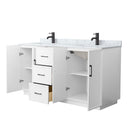 Elan TK 66" Free Standing Double Basin Vanity Set with Cabinet and Marble Vanity Top - image 7