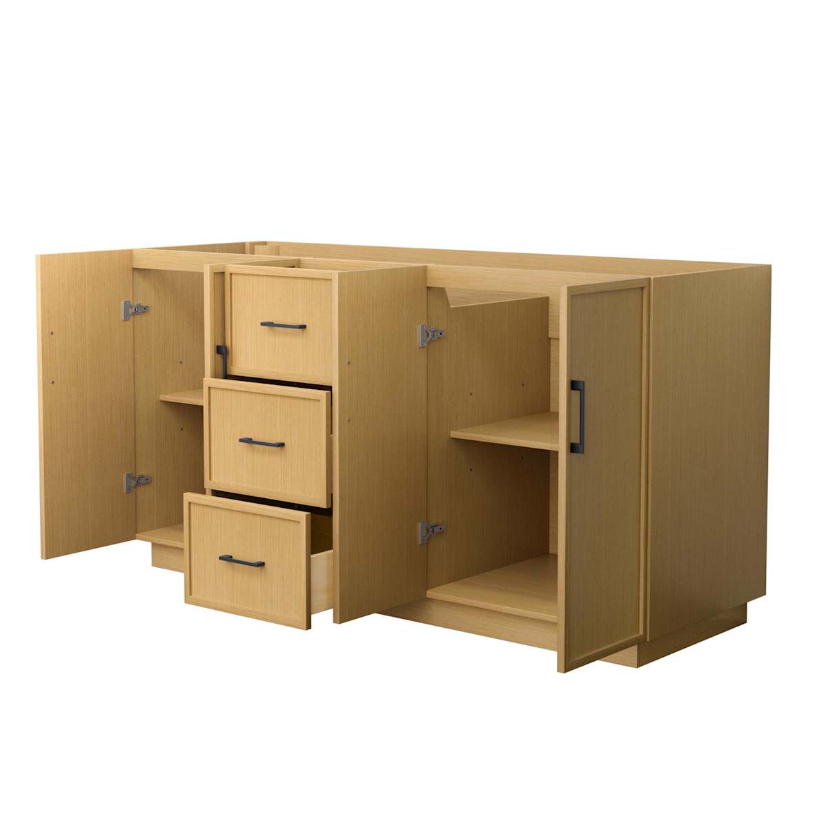 Elan TK 66" Double Free Standing Vanity Cabinet Only - Less Vanity Top