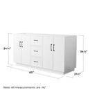 Elan TK 66" Double Free Standing Vanity Cabinet Only - Less Vanity Top - image 3