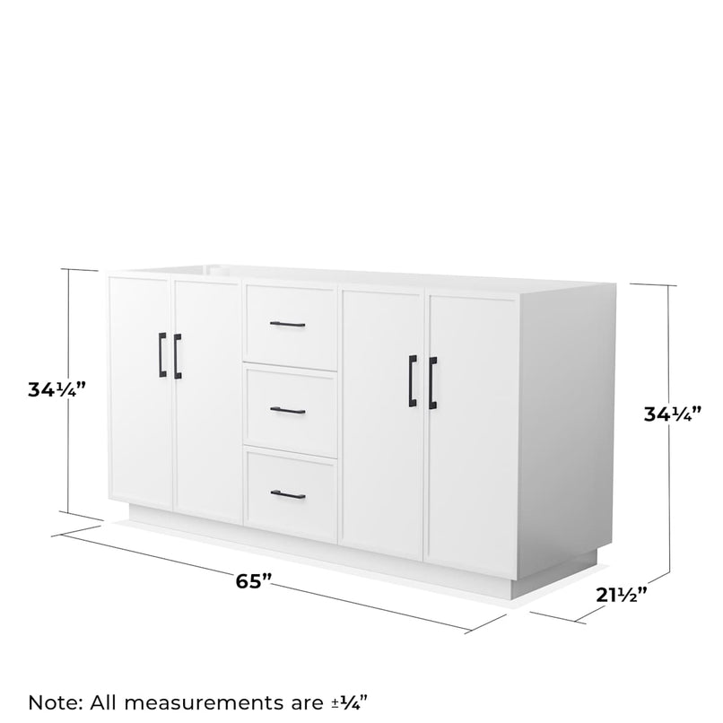 Elan TK 66" Double Free Standing Vanity Cabinet Only - Less Vanity Top - image 3