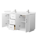 Elan TK 66" Free Standing Double Basin Vanity Set with Cabinet and Cultured Marble Vanity Top - image 9