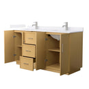 Elan TK 66" Free Standing Double Basin Vanity Set with Cabinet and Cultured Marble Vanity Top - image 12
