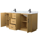 Elan TK 72" Free Standing Double Basin Vanity Set with Cabinet and Marble Vanity Top - image 2