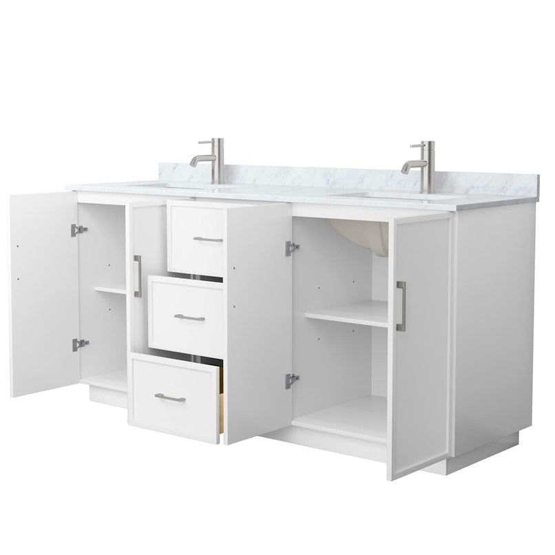 Elan TK 72" Free Standing Double Basin Vanity Set with Cabinet and Marble Vanity Top - image 6