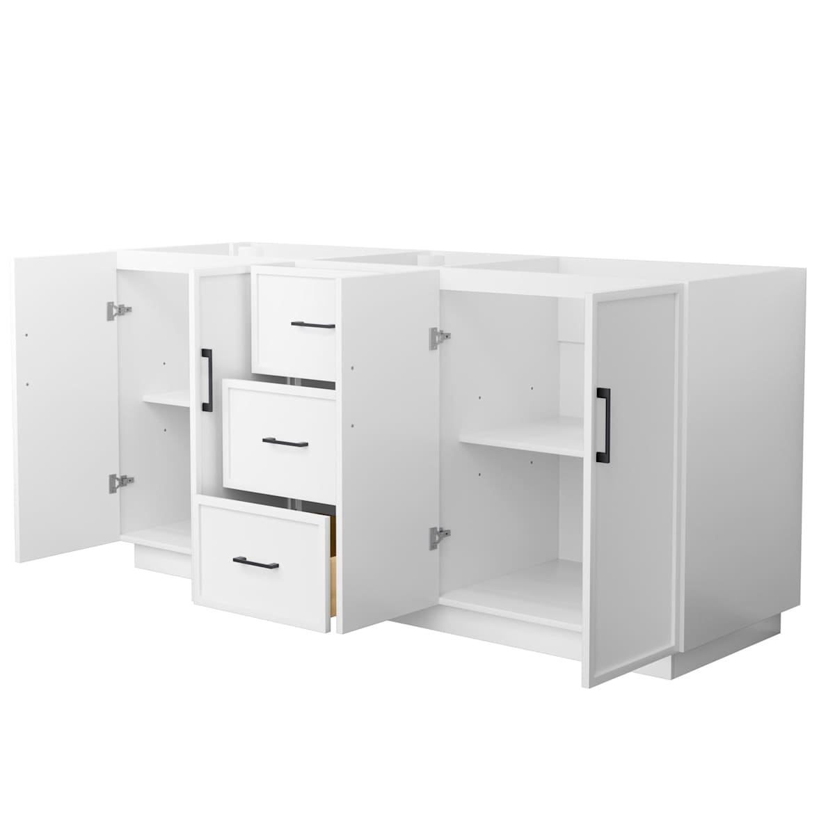 Elan TK 72" Double Free Standing Vanity Cabinet Only - Less Vanity Top
