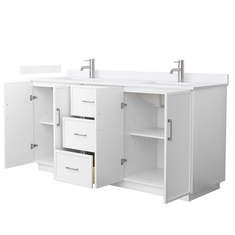 Elan TK 72" Free Standing Double Basin Vanity Set with Cabinet and Quartz Vanity Top - image 7