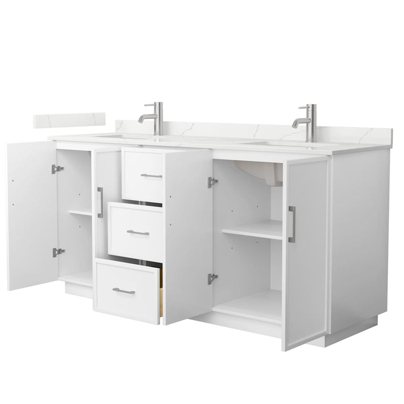 Elan TK 72" Free Standing Double Basin Vanity Set with Cabinet and Quartz Vanity Top - image 8