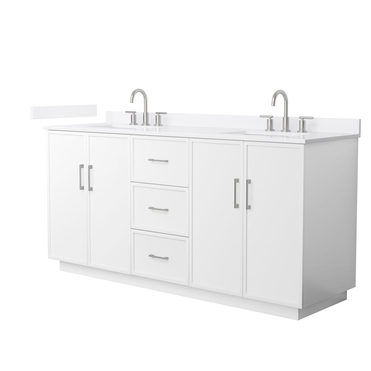 Elan TK 72" Free Standing Double Basin Vanity Set with Cabinet and Quartz Vanity Top