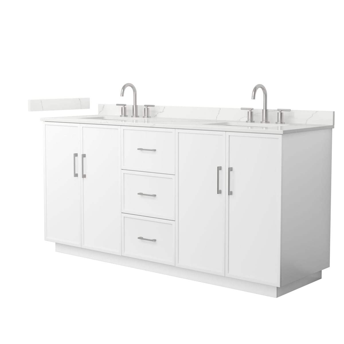 Elan TK 72" Free Standing Double Basin Vanity Set with Cabinet and Quartz Vanity Top