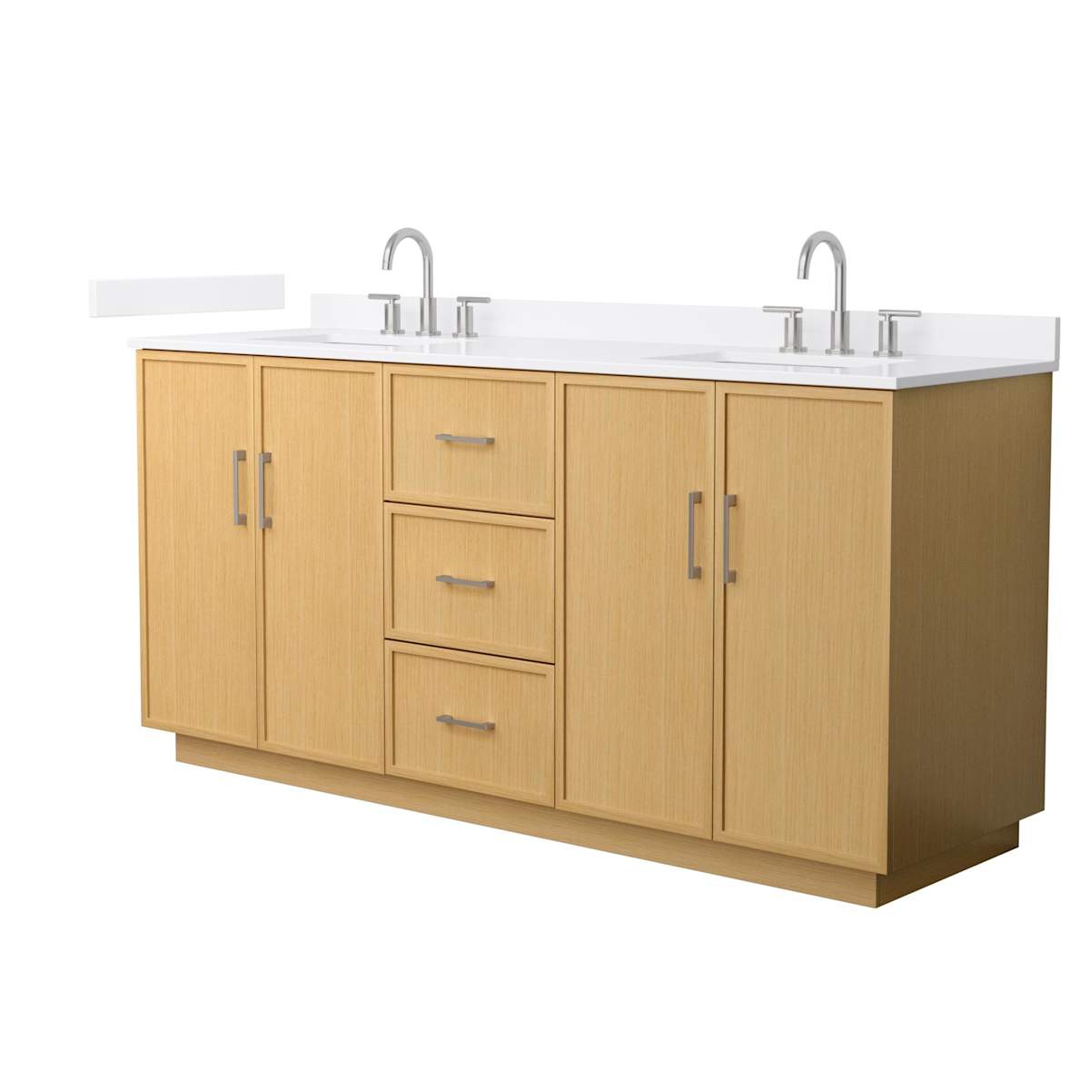 Elan TK 72" Free Standing Double Basin Vanity Set with Cabinet and Quartz Vanity Top