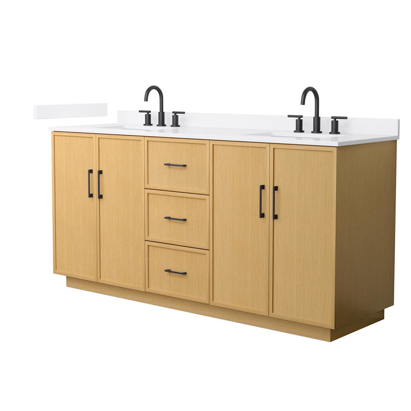 Elan TK 72" Free Standing Double Basin Vanity Set with Cabinet and Quartz Vanity Top - image 13