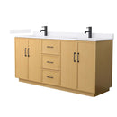 Elan TK 72" Free Standing Double Basin Vanity Set with Cabinet and Cultured Marble Vanity Top - image 7