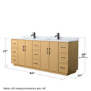 Elan TK 84" Free Standing Double Basin Vanity Set with Cabinet and Marble Vanity Top - image 4