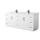 Elan TK 84" Free Standing Double Basin Vanity Set with Cabinet and Marble Vanity Top - image 8