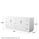 Elan TK 84" Double Free Standing Vanity Cabinet Only - Less Vanity Top - image 3