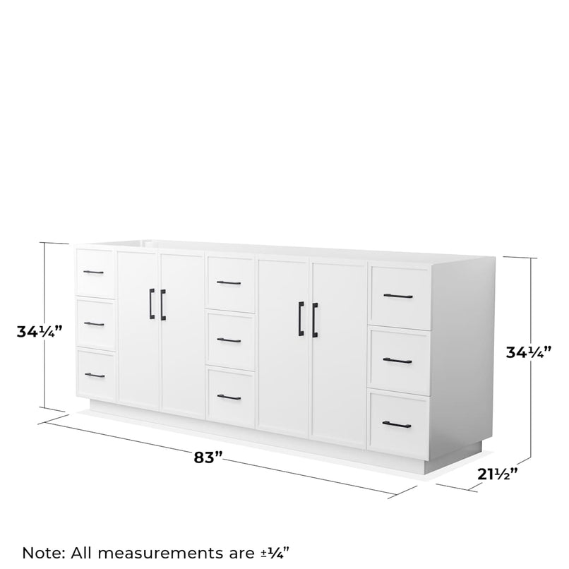 Elan TK 84" Double Free Standing Vanity Cabinet Only - Less Vanity Top - image 3