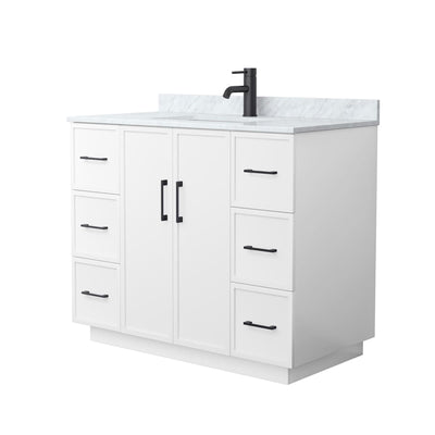 Elan TK 42" Free Standing Single Basin Vanity Set with Cabinet and Marble Vanity Top - image 1