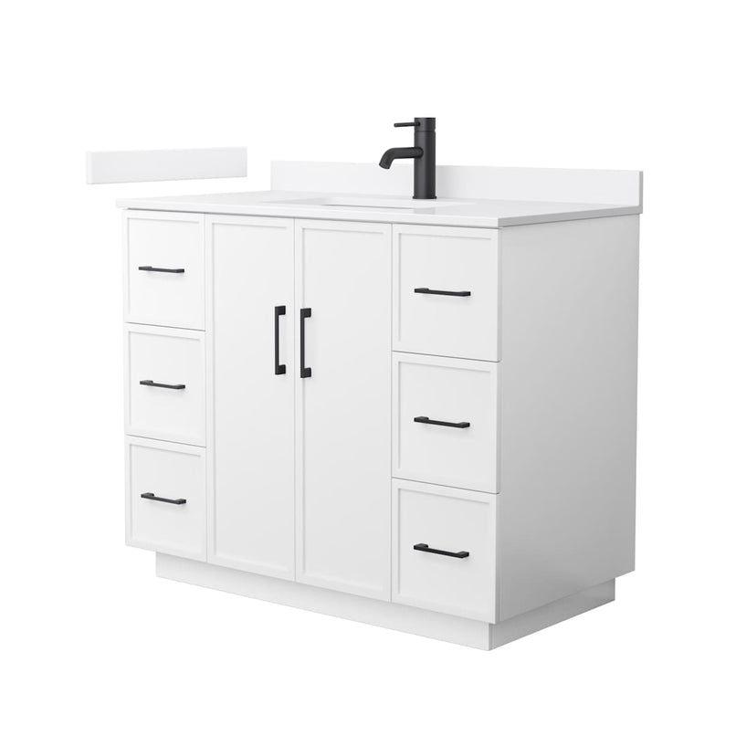 Elan TK 42" Free Standing Single Basin Vanity Set with Cabinet and Cultured Marble Vanity Top - image 1