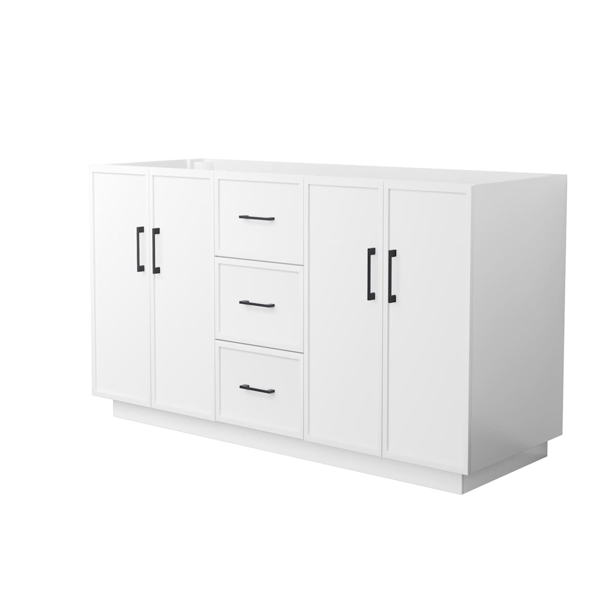 Elan TK 60" Double Free Standing Vanity Cabinet Only - Less Vanity Top