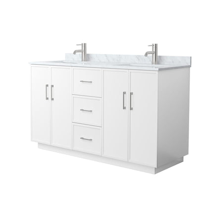 Elan TK 60" Free Standing Double Basin Vanity Set with Cabinet and Marble Vanity Top - image 1