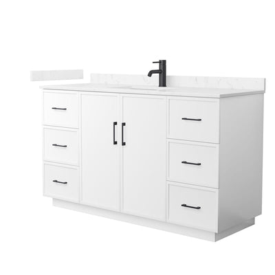 Elan TK 60" Free Standing Single Basin Vanity Set with Cabinet and Cultured Marble Vanity Top - image 1